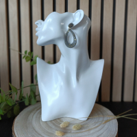 Statement oorbel zwart/goud